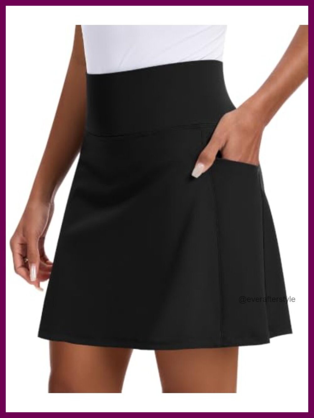 Women's Golf Skort Tennis Skirt with Pockets 2-in-1 Built-in Shorts